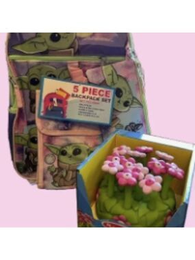 Girls Mandalorian Backpack Set with Petal Sprinkler